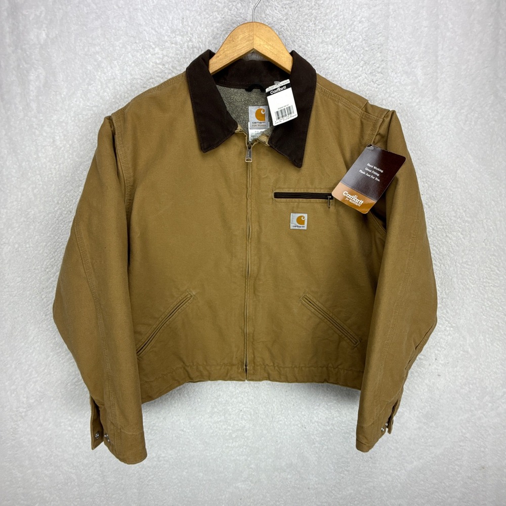 Carhartt Detroit Jacket Sherpa Lined Womens XL WJ097 CML‎ Camel Brown NWT NOS